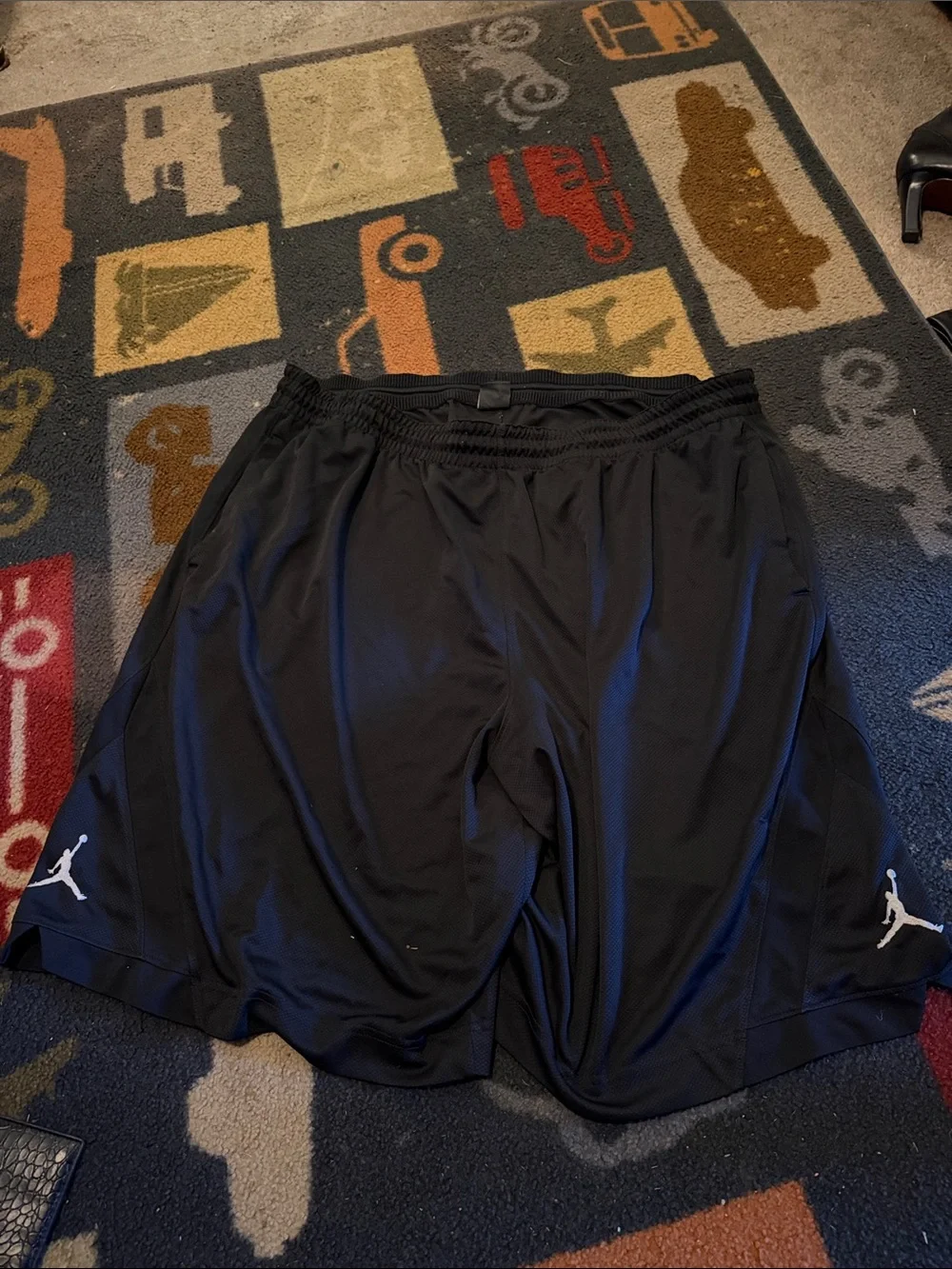 Jordan Men’s Black Athletic Basketball Shorts with White Jumpman